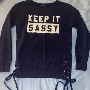 Keep it sassy sweater.
